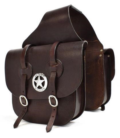 WESTERN LEATHER SADDLE BAGS, LIKE