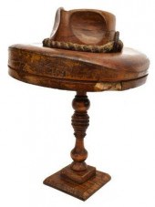WESTERN MILLINERY CARVED WOOD