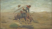 WESTERN OIL PAINTING AFTER CHA