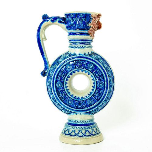 WESTERWALD STONEWARE RING FLASK