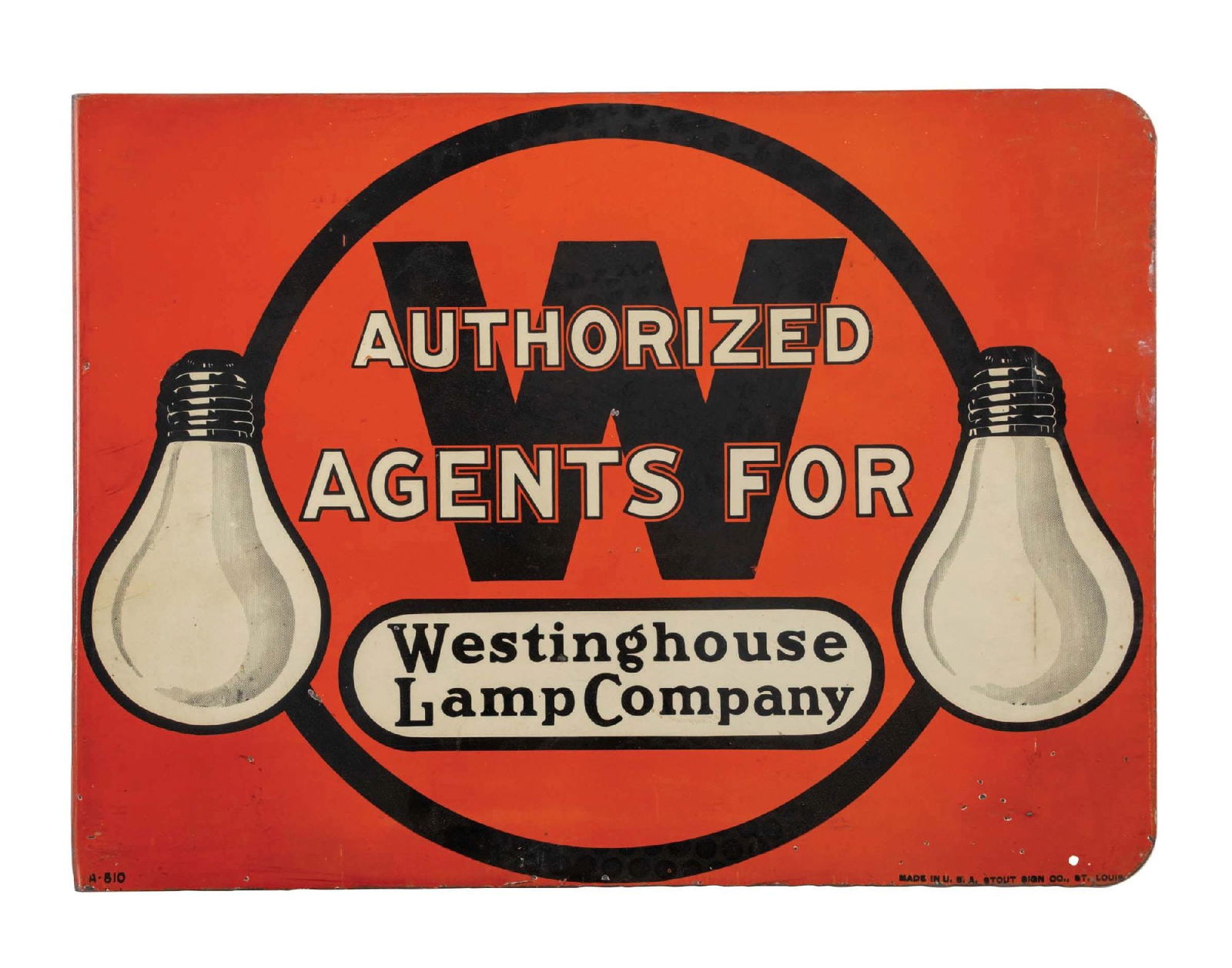 WESTINGHOUSE LAMP COMPANY PAINTED
