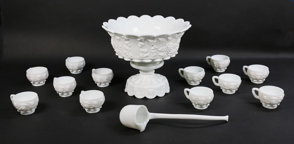 WESTMORELAND MILK GLASS PUNCH