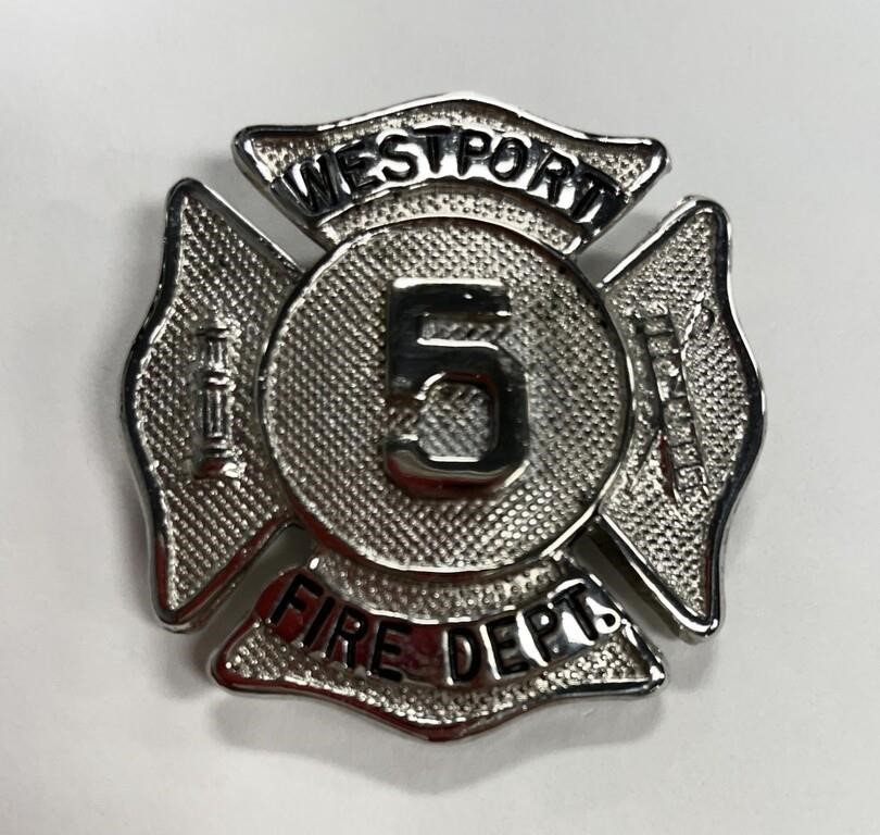 WESTPORT FIRE DEPT PIN BADGEMetal