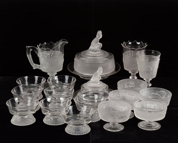 Westward Ho pattern glass items;