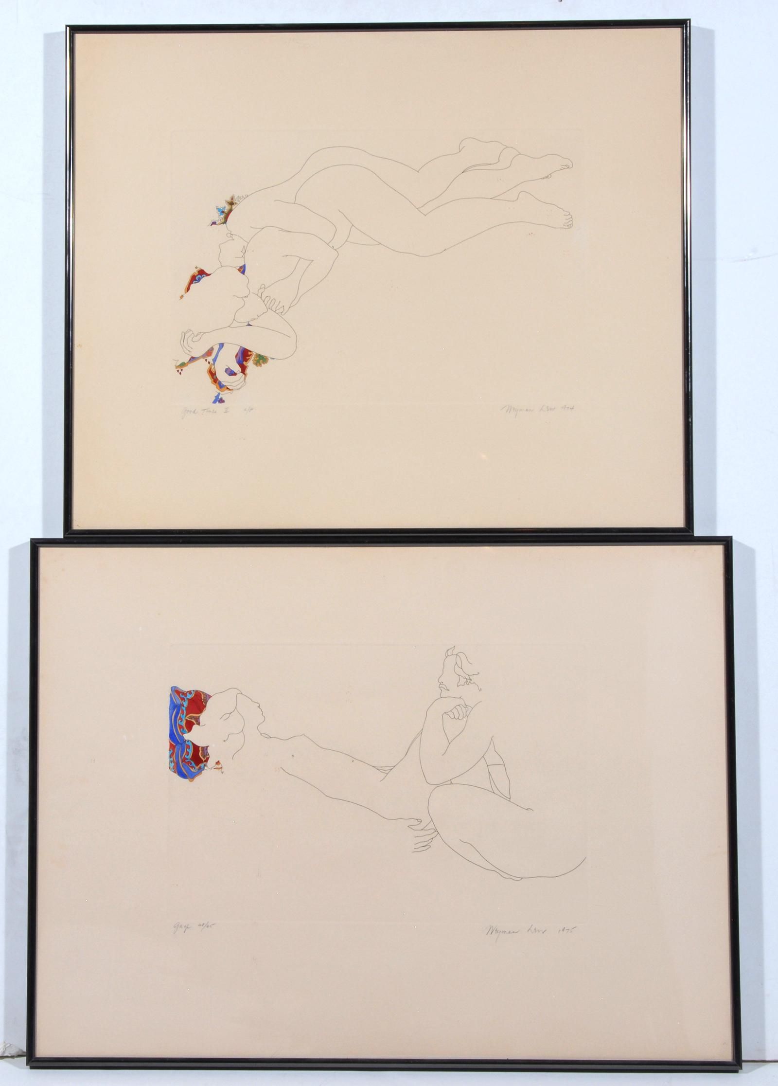 WEYMAN LEW, 2 NUDE ENGRAVINGSWeyman