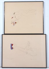 WEYMAN LEW, 2 NUDE ENGRAVINGSW