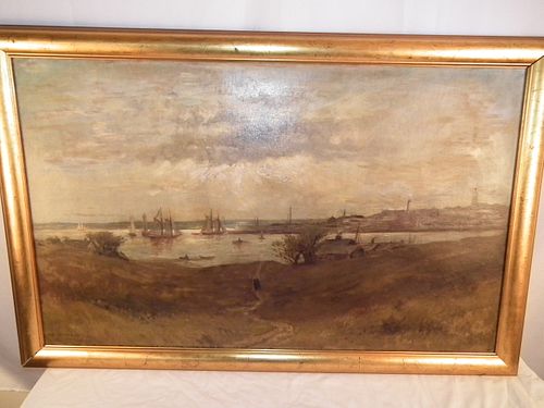 W.F. MACY 1899 PAINTING HARBORLarge
