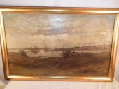 W.F. MACY 1899 PAINTING HARBOR