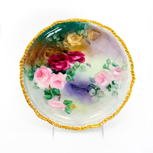 W.G. LIMOGES PLATE, MULTICOLOR