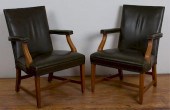 W.H. GUNLOCKE LEATHER ARMCHAIR