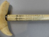 WHALE BONE CANE WITH PORTS OF
