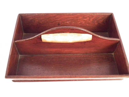 WHALE BONE CUTLERY BOX19th