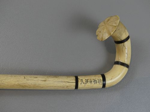 WHALE BONE PRESENTATION CANE19th