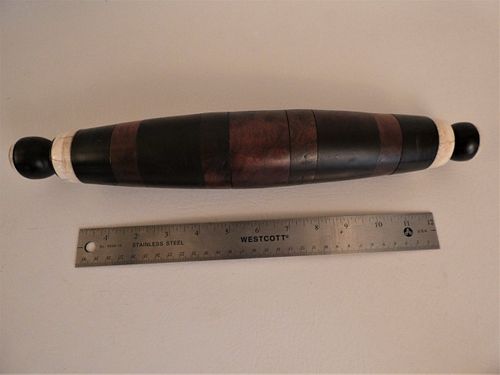 WHALE BONE & WOOD ROLLING PIN19th