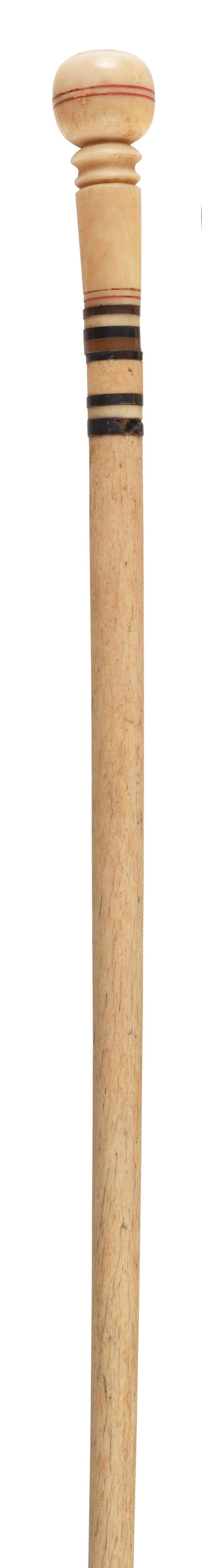 WHALE IVORY AND WHALEBONE WALKING