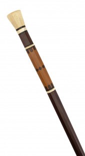 WHALE IVORY-HANDLED CANE 19TH