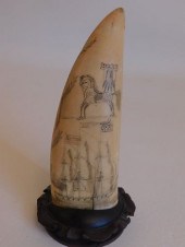 WHALE TOOTH OF LADY & SHIPWhal