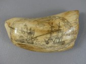 WHALE TOOTH - SCRIMSHAW NAVAL
