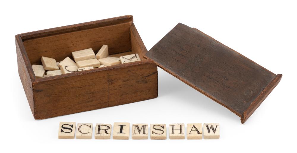 WHALEBONE ALPHABET TILES 19TH