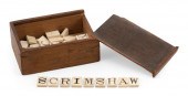WHALEBONE ALPHABET TILES 19TH