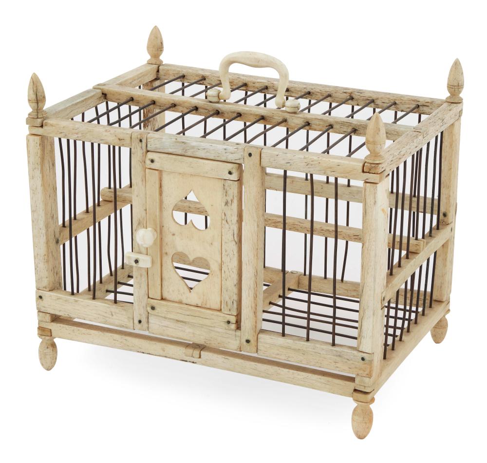 WHALEBONE BIRDCAGE 19TH CENTURY
