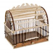 WHALEBONE-EMBELLISHED BIRDCAGE