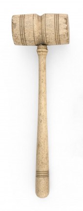 WHALEBONE GAVEL 19TH CENTURY L
