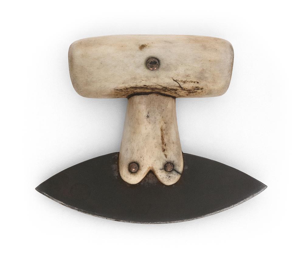 WHALEBONE-HANDLED FOOD CHOPPER,