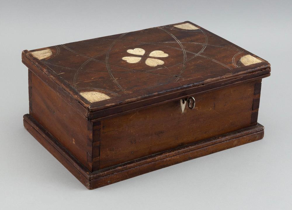 WHALEBONE-INLAID BOX 19TH CENTURY