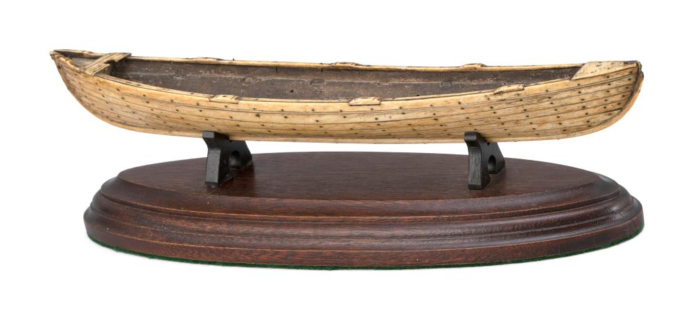 WHALEBONE MODEL OF A WHALEBOAT 19TH