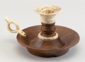 WHALEBONE-MOUNTED TEAK CHAMBER