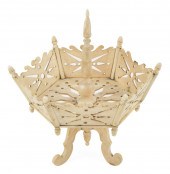 WHALEBONE SEWING BASKET 19TH C