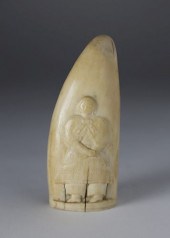WHALEMAN BAS RELIEF CARVED SPE