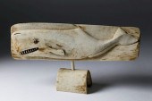 WHALEMAN BAS RELIEF WHALEBONE