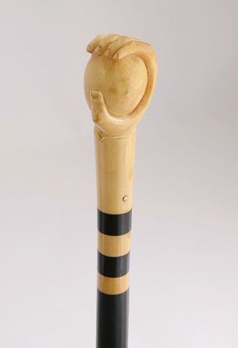 WHALEMAN CARVED ANTIQUE WHALE IVORY
