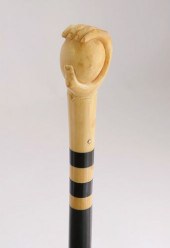 WHALEMAN CARVED ANTIQUE WHALE
