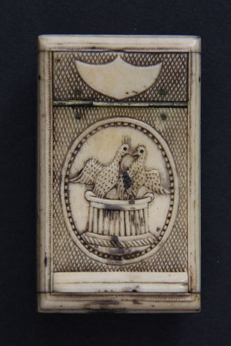WHALEMAN CARVED ANTIQUE WHALEBONE