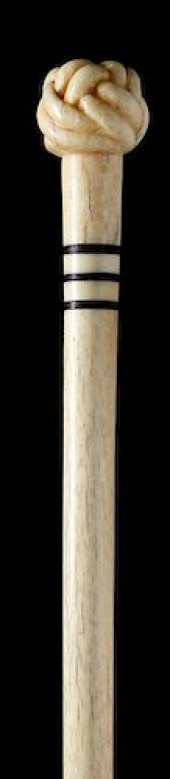 WHALEMAN CARVED WALRUS IVORY A