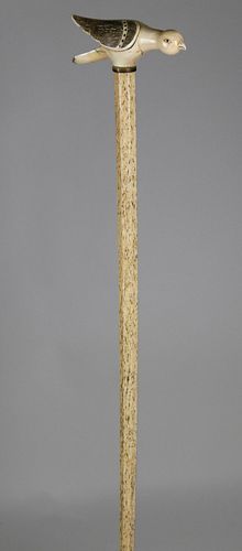 WHALEMAN CARVED WHALE IVORY AND
