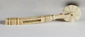 WHALEMAN CARVED WHALE IVORY MI