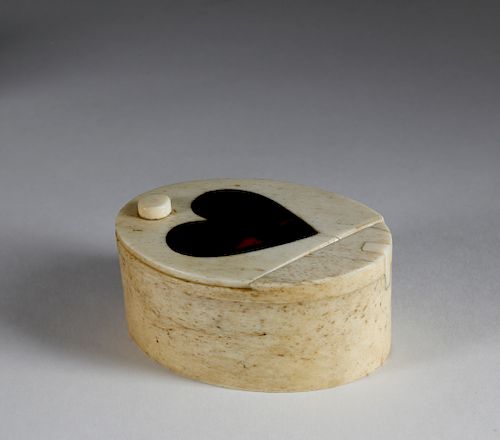 WHALEMAN CARVED WHALEBONE AND