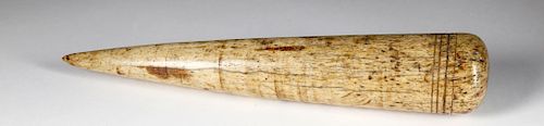 WHALEMAN CARVED WHALEBONE