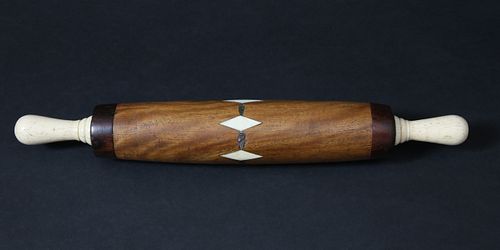 WHALEMAN MADE INLAID ROLLING PIN,