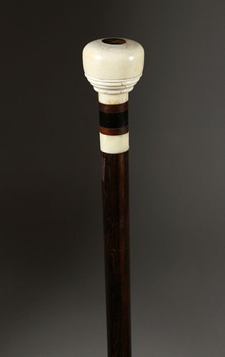 WHALEMAN MADE KNOB WALKING STICK ON