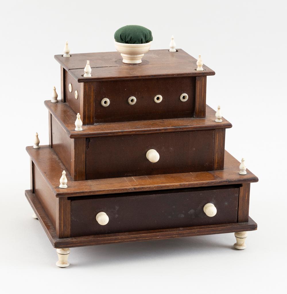 WHALEMAN-MADE THREE-TIER SEWING BOX