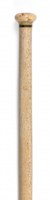 WHALEMAN-MADE WHALE IVORY CANE