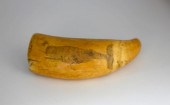WHALEMAN SCRIMSHAW SPERM WHALE