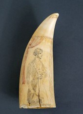 WHALEMAN SCRIMSHAWED AND POLYC