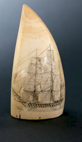 WHALER SCRIMSHAWED AND