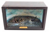 "WHALING SCENE" DIORAMA, WITH